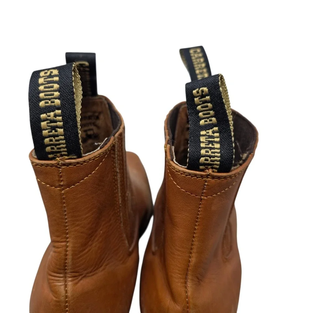 Carreta Boots Men's Chelsea Square Toe Leather Work Boots Size 12.5 Distressed‎